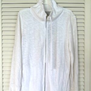NWOT)  WOMEN'S WHITE TOMMY BAHAMA SWEATER DRESS, FULL LENGTH ZIPPER, SIZE: L